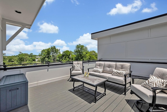 deck featuring an outdoor hangout area