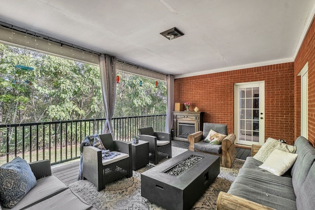 view of sunroom