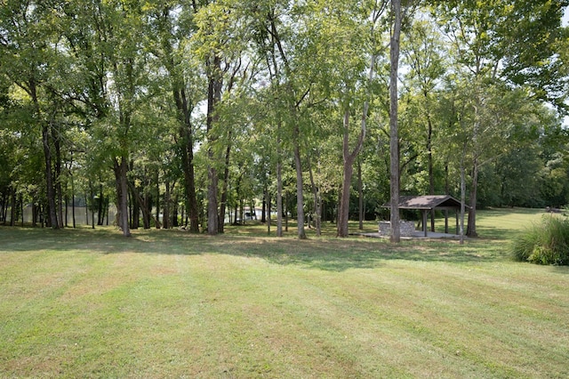 view of yard featuring a gazebo