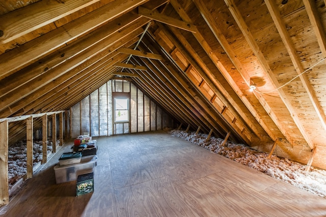 view of attic