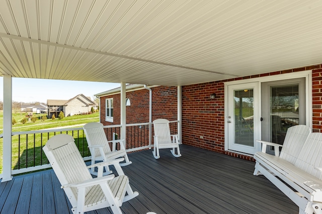 view of wooden terrace