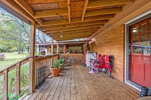 view of wooden terrace