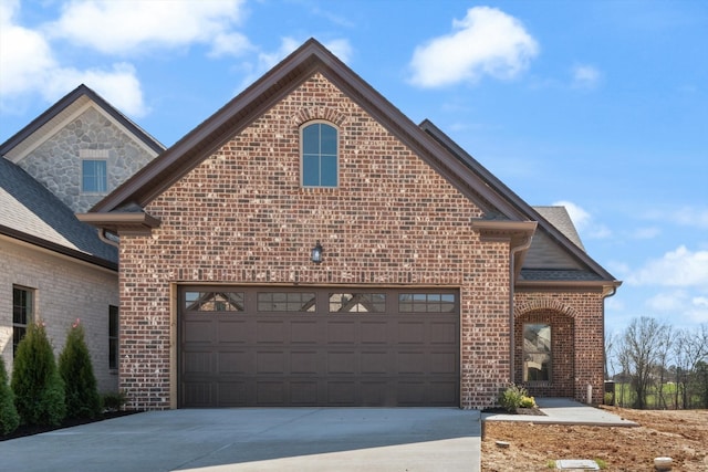 view of front property with a garage