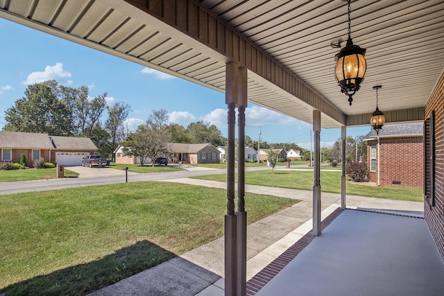 view of patio / terrace featuring covered porch