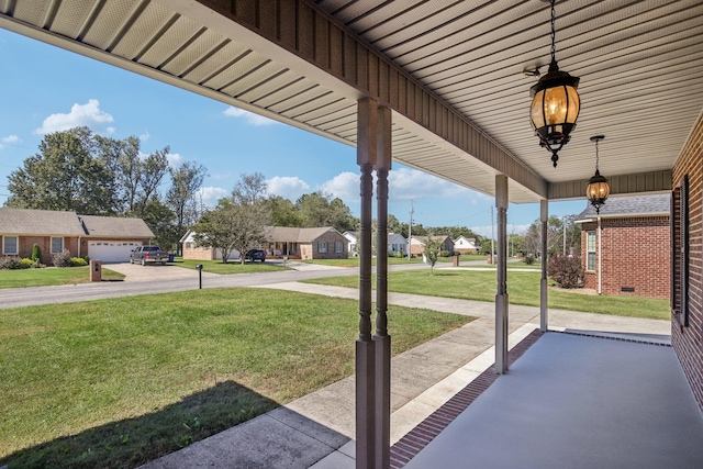 view of patio with a residential view