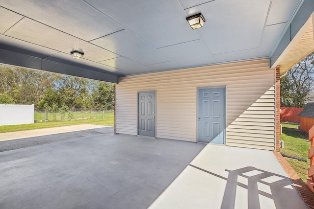 exterior space featuring fence