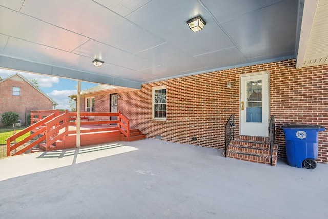 view of patio / terrace featuring entry steps