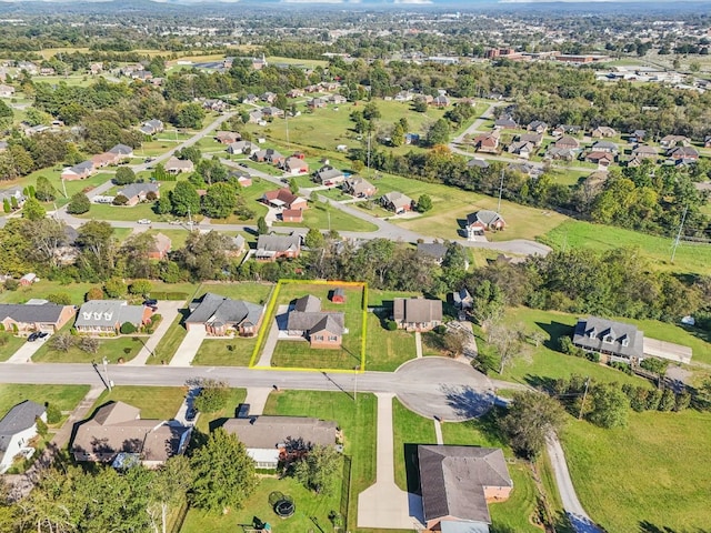aerial view featuring a residential view
