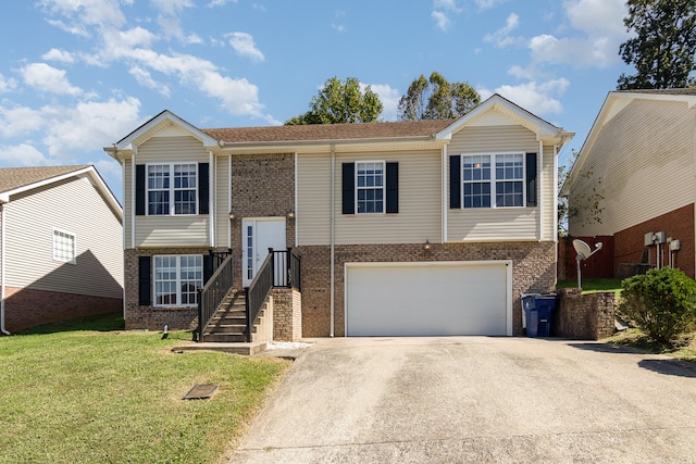 bi-level home with a garage