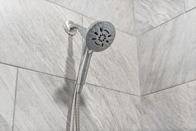 interior details featuring walk in shower