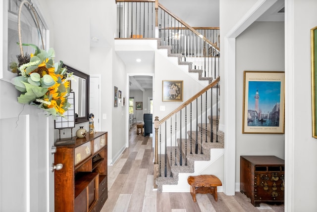 entryway featuring hardwood / wood-style floors