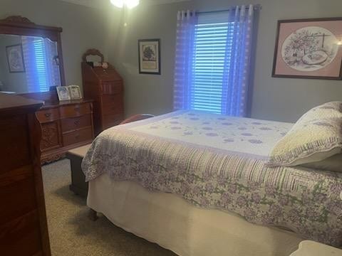 bedroom featuring carpet flooring