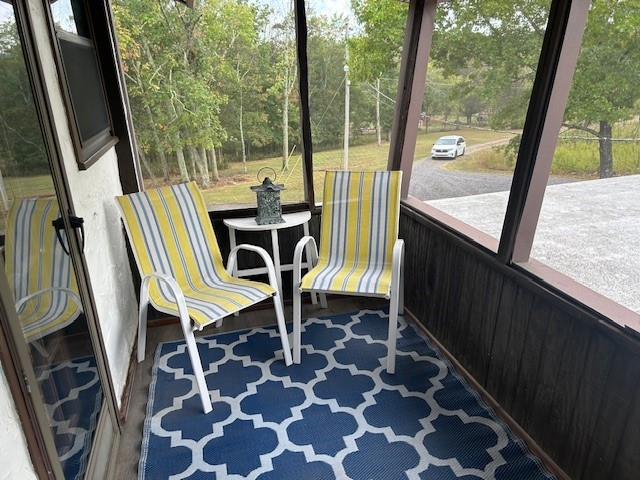 view of sunroom