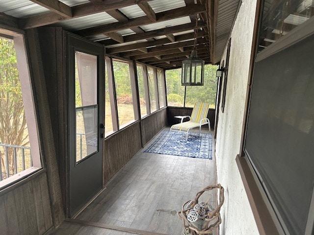 view of sunroom