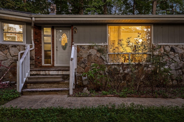 view of doorway to property