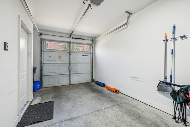 garage featuring a garage door opener