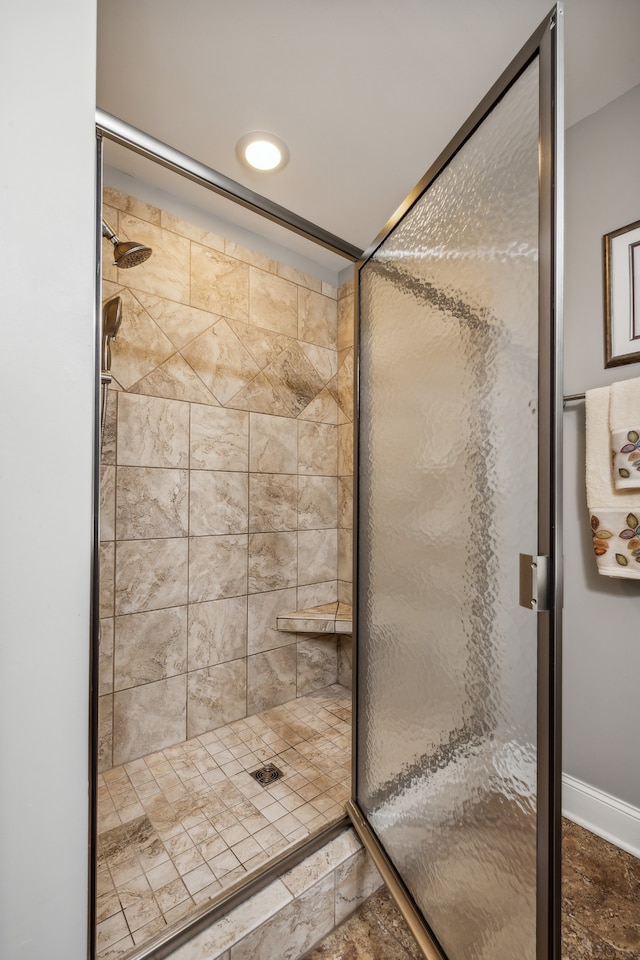 bathroom with walk in shower