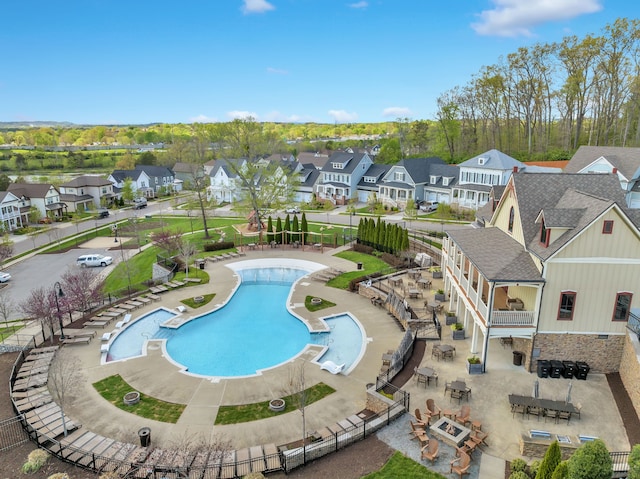 view of pool featuring a patio area