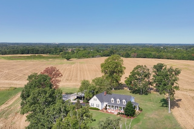 drone / aerial view featuring a rural view