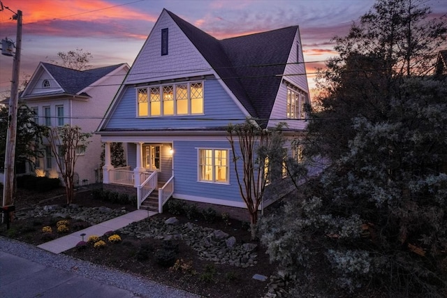 view of front of house featuring a porch