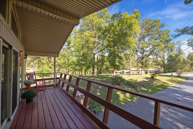 view of wooden terrace