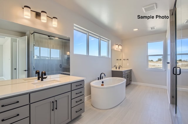 0 Keystone Dr, Pleasant View, TN 37146 - bathroom with vanity and separate shower and tub