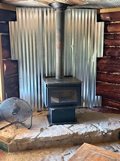 details with a wood stove