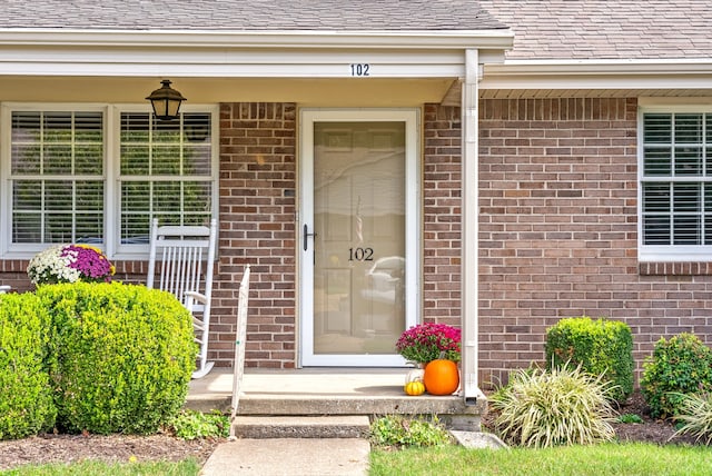 view of doorway to property