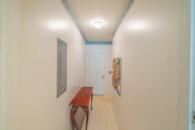 corridor with baseboards