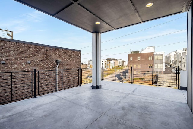 view of patio / terrace with a balcony