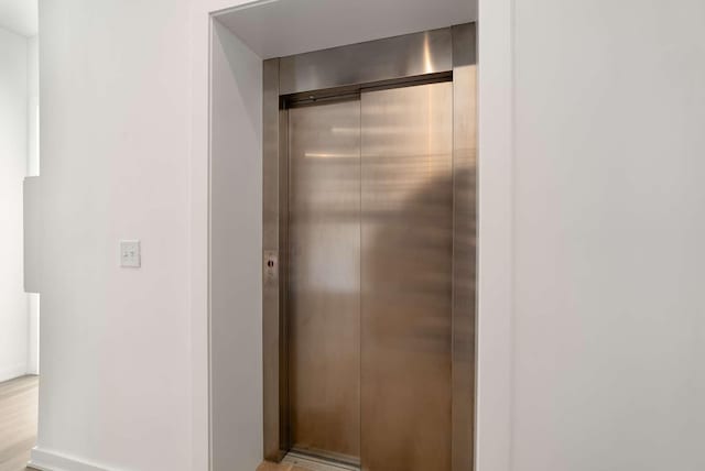 interior space featuring elevator