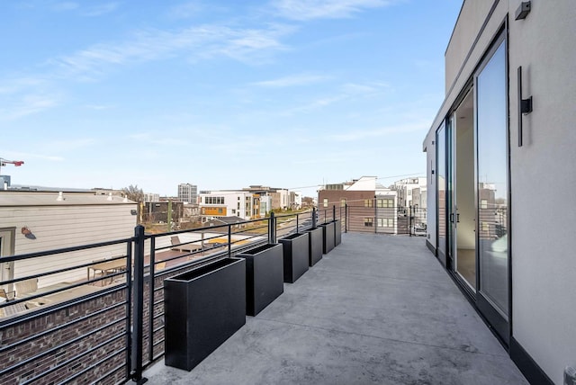 balcony with a view of city