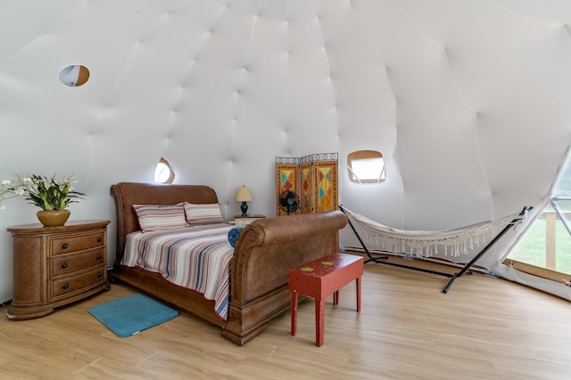 bedroom featuring light hardwood / wood-style floors