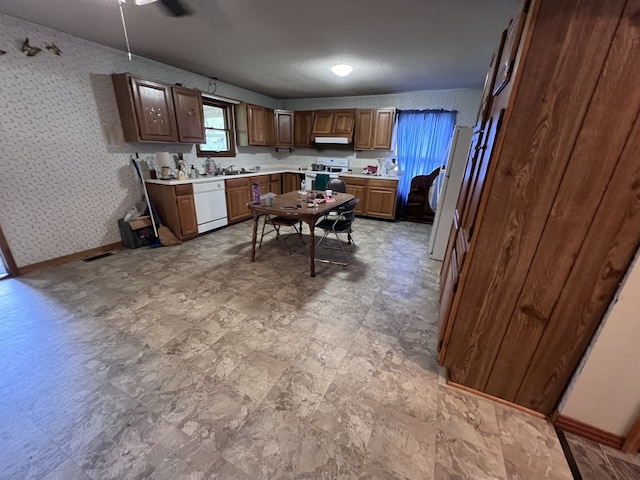 kitchen featuring dishwasher, sink, and range with electric cooktop