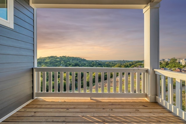 view of deck at dusk