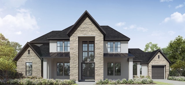 view of front of house featuring a garage