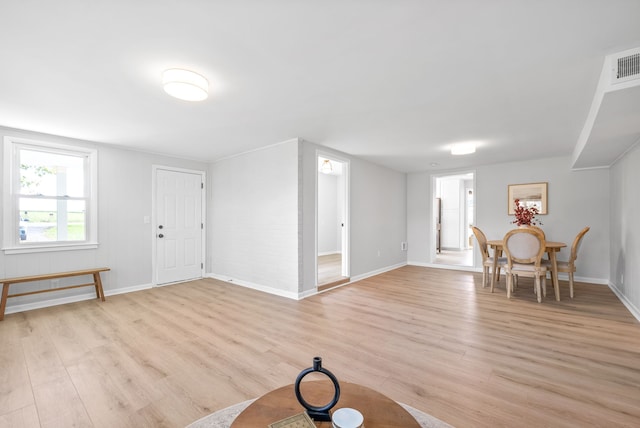 interior space featuring light hardwood / wood-style flooring