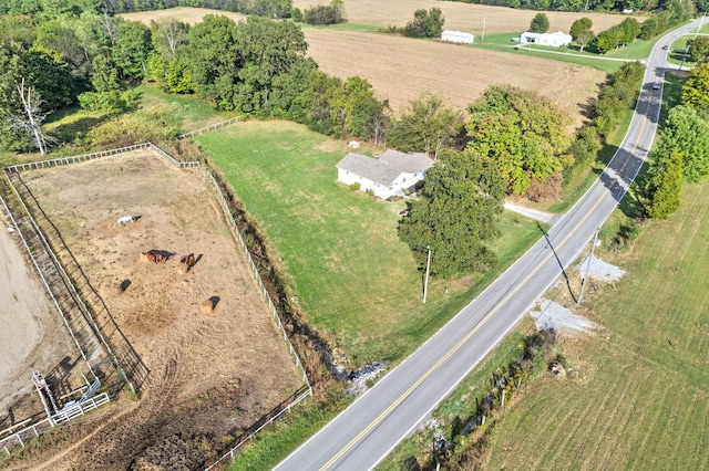 drone / aerial view with a rural view