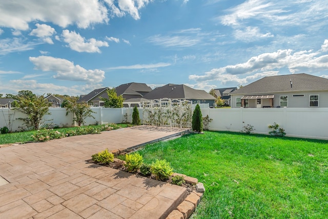 view of yard featuring a patio