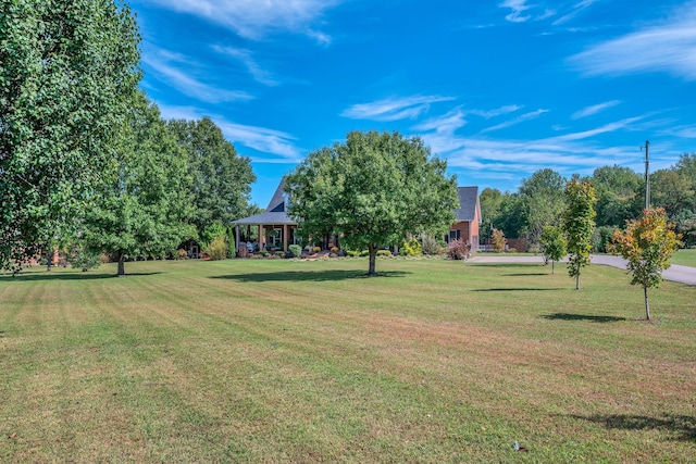 view of yard with a gazebo