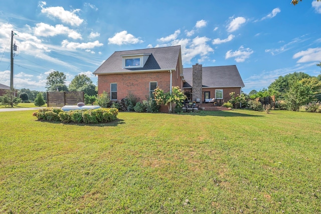 view of property exterior with a yard