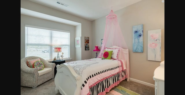 view of carpeted bedroom