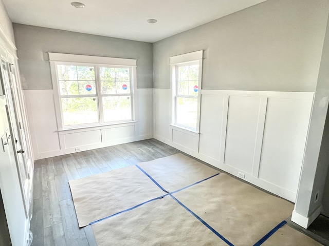 empty room featuring light hardwood / wood-style flooring