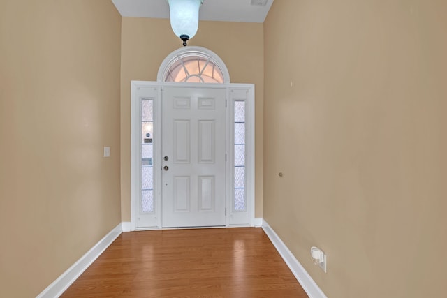 foyer featuring hardwood / wood-style floors and plenty of natural light