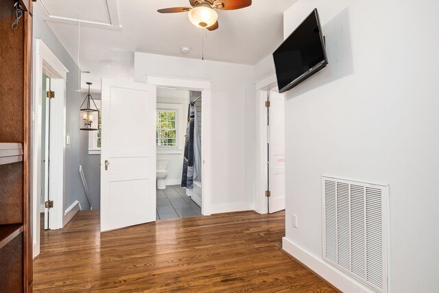 interior space featuring dark hardwood / wood-style floors