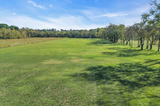 view of yard featuring a rural view