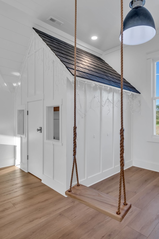 interior space featuring light hardwood / wood-style flooring