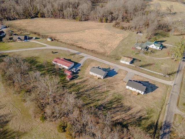 bird's eye view featuring a rural view