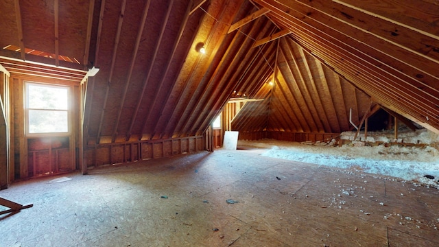 view of attic