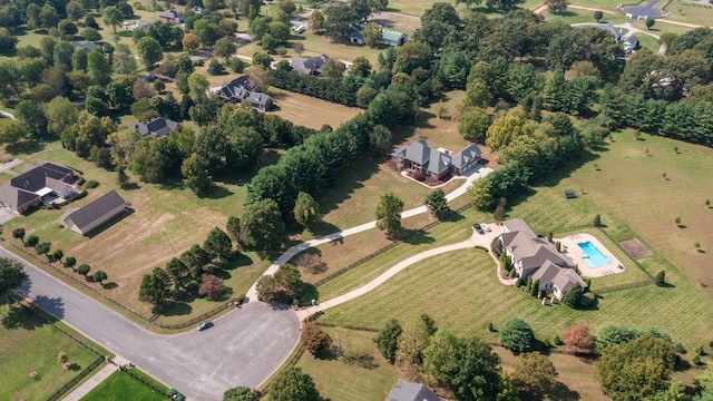 aerial view featuring a rural view